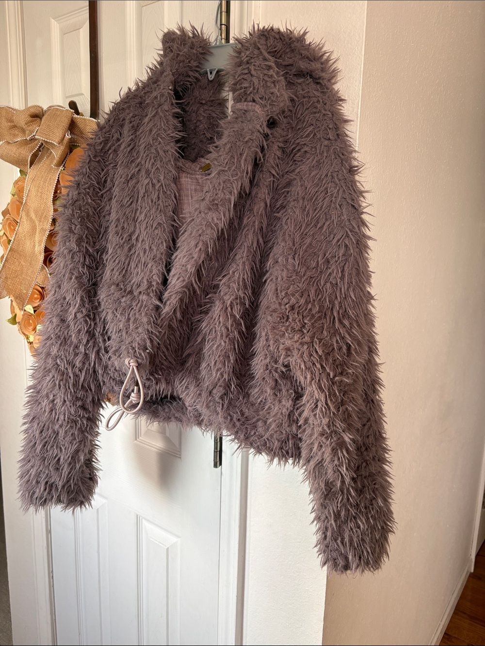 FREE PEOPLE FP ONE ZURI Parka Fuzzy Faux Fur Jacket Hoodie Coat